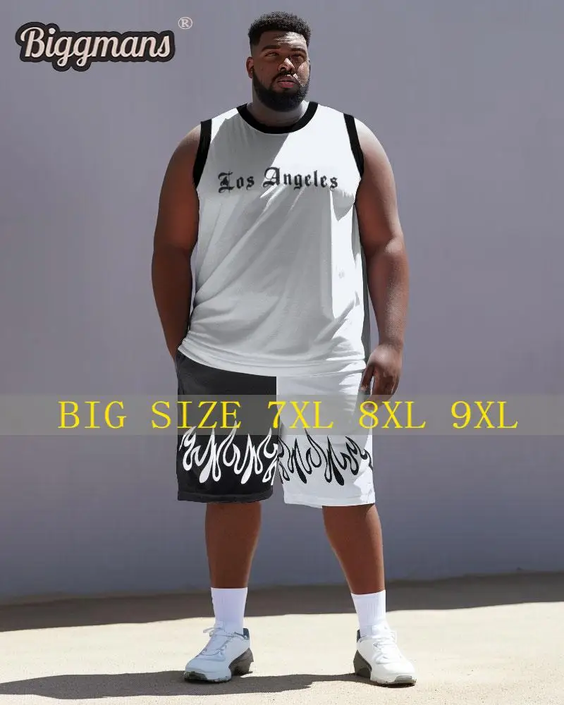 

Biggmans L-9Xl Sports Fashion Vest Plus Size Set for Summer Oversize Basketball Suit Block Basketball Shorts 7XL 8XL 9XL