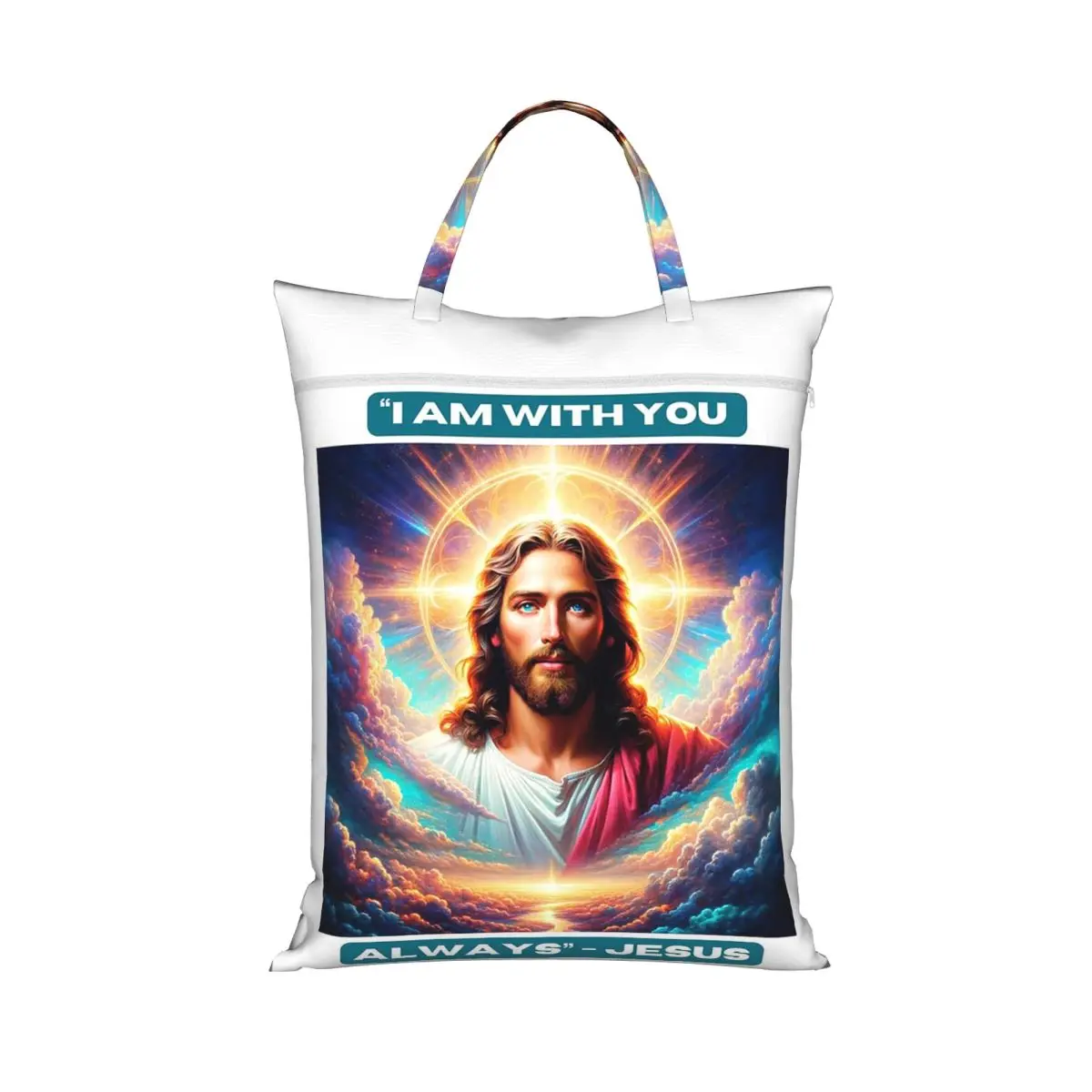 QuotI Am With You Always Jesus Biblical Laundry Collector Foldable Laundry Basket Home Organizer Washing Basket Home Organizer