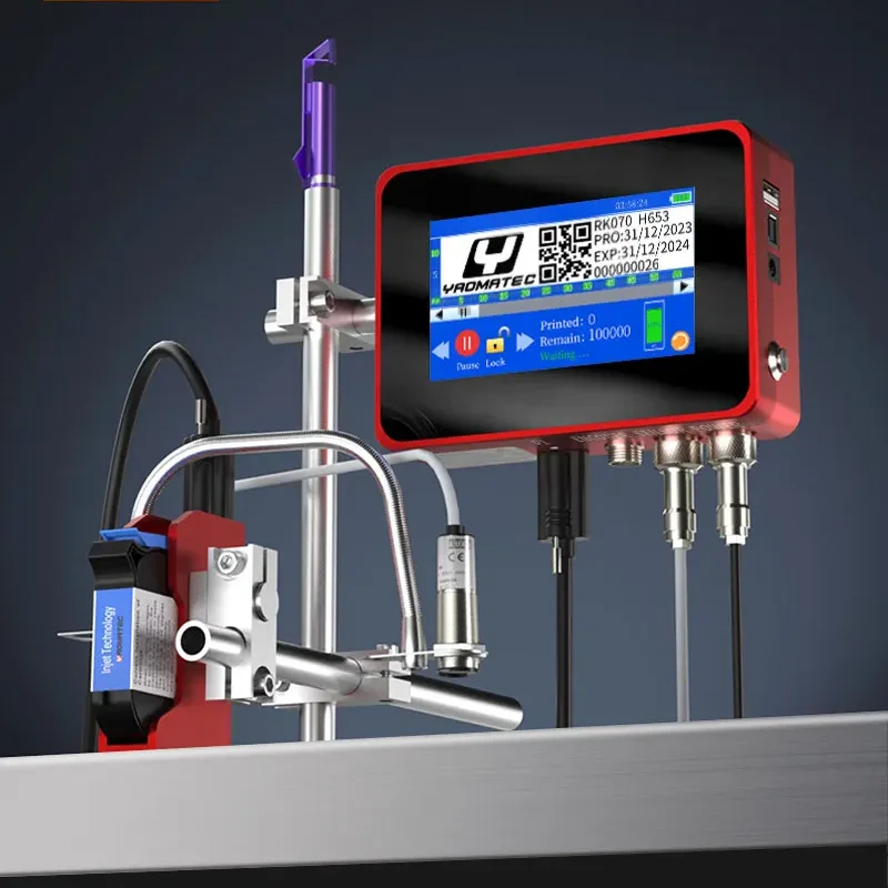 

YAOMATEC 12.7mm Automatic Inkjet Printer/online Ink-jet Coding Print Machine Expiry Date Printing Machine for Food Mini Printer