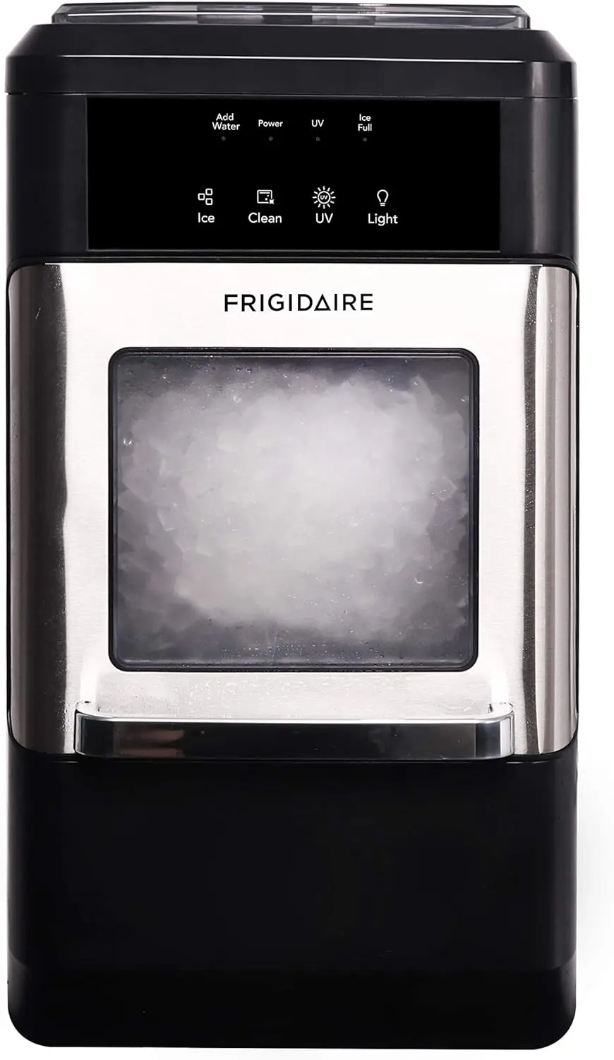 Frigidaire EFIC235-AMZ macchina per il ghiaccio masticabile croccante da appoggio, 44 libbre al giorno, funzione autopulente