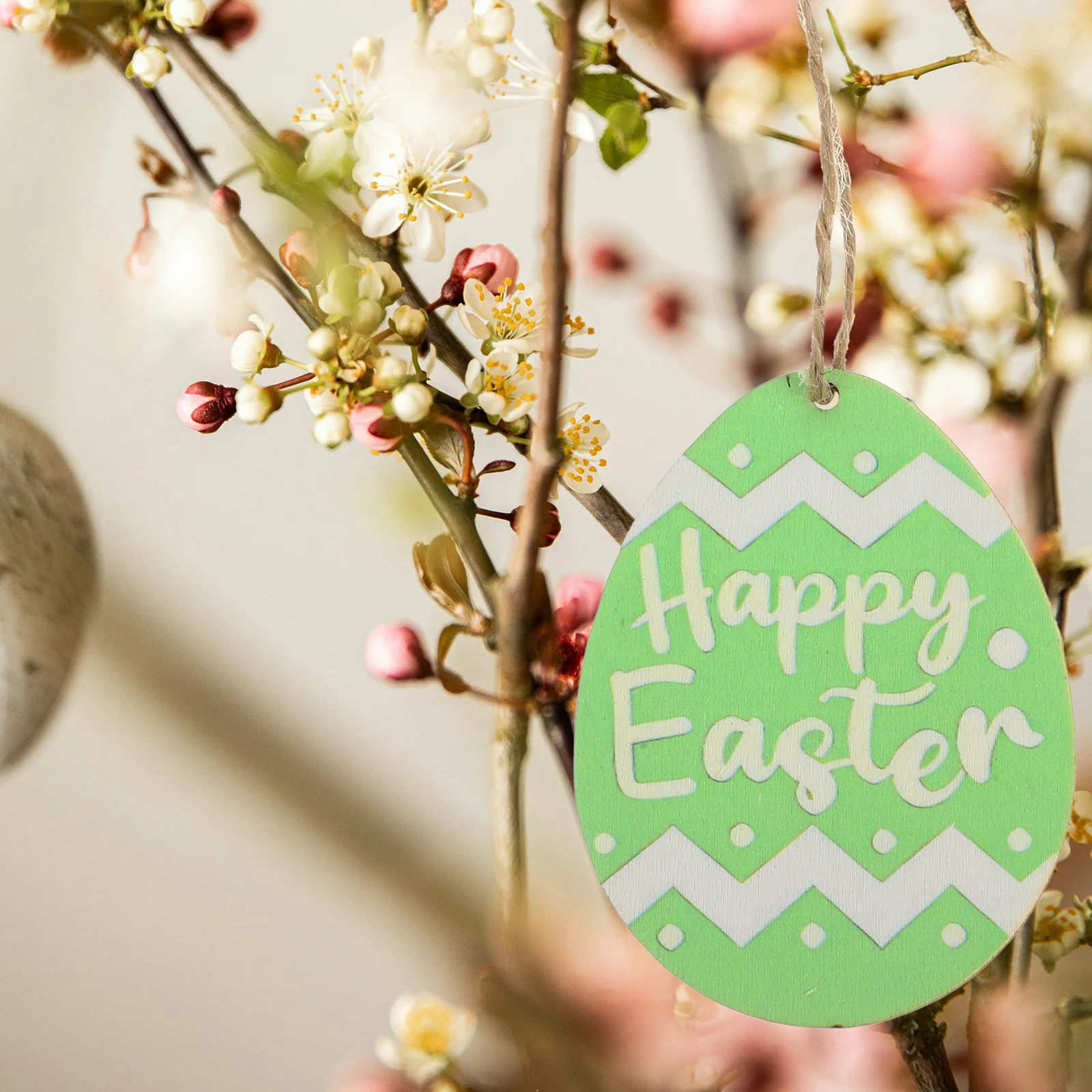 

24Pcs Wooden Easter Hanging Ornaments Spring Festival Party Decorations Easter Craft Supplies Festival Hanging Crafts