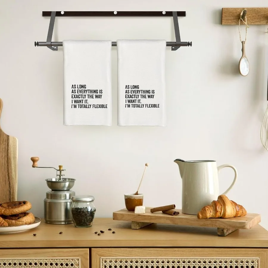 مناشف المطبخ المضحكة طالما كل شيء هو بالطريقة تمامًا التي أريدها، أنا مناشف اليد المزخرفة المرنة تمامًا للحمام