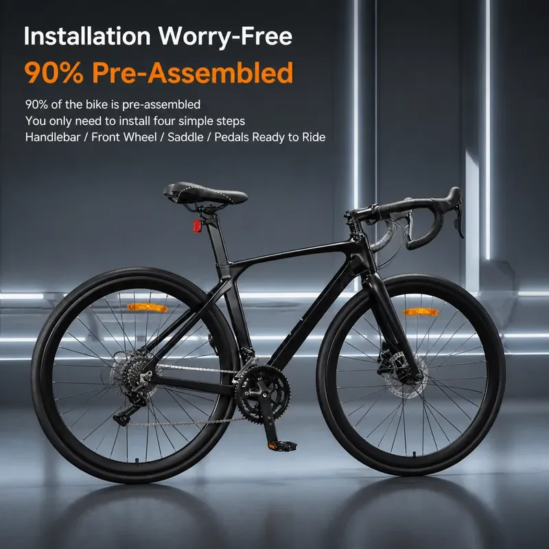 Permanent Road Bike Variable Speed Adult Men Women Ultra Fast Drop Bar Racing Lightweight Bicycle for College Students Riding