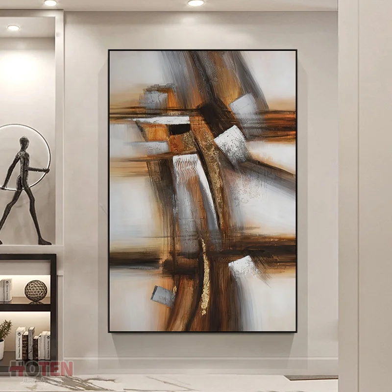 

Modern Abstract Hand Painted Canvas Texture Wall Art Oil Painting Handmade Acrylic Wall Painting For Home Decor
