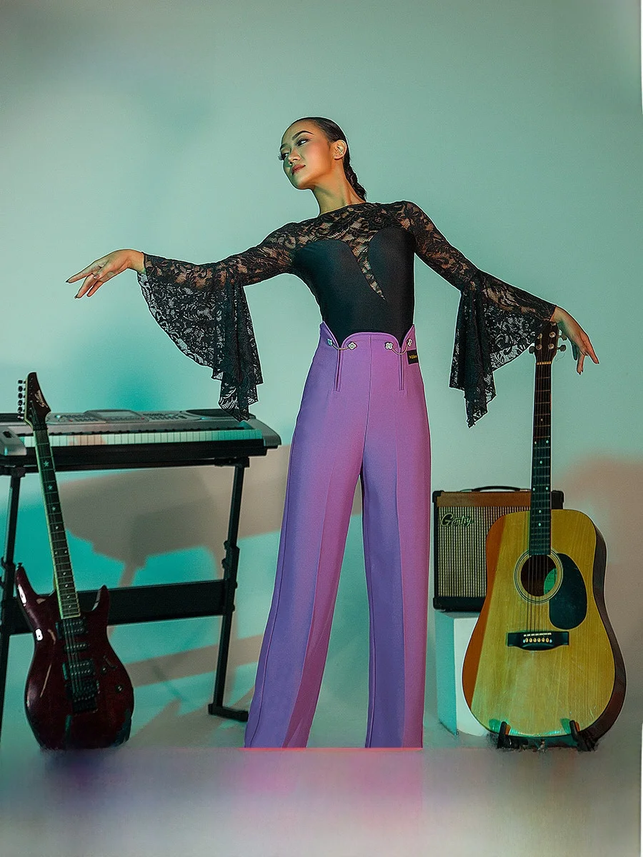 wjjdance-modern-dance-pants-women's-new-high-waist-metal-chain-national-standard-social-long-pants-practice-uniform