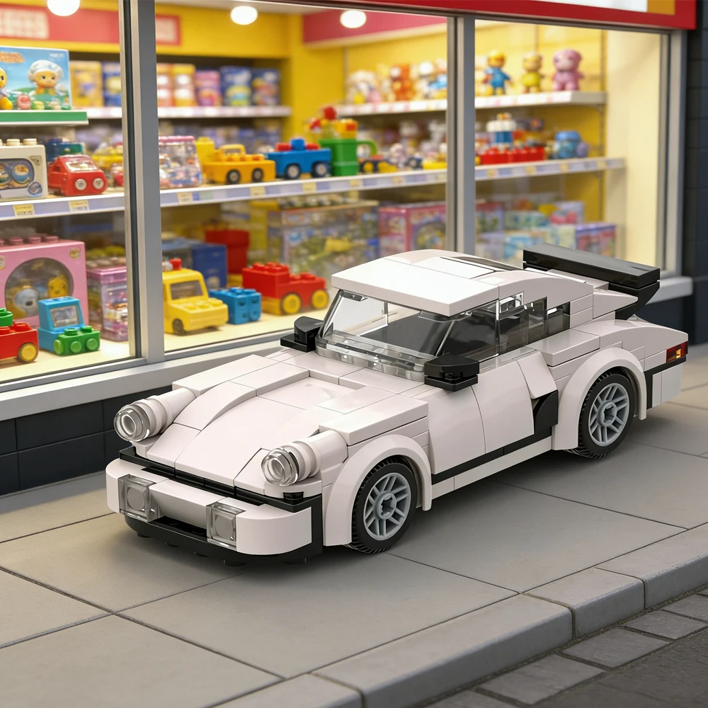 

196PCS DIY White Sports Car Building Blocks,Speed Champions Cars Toy Building Sets,City Vehicle Building Bricks For Kids And