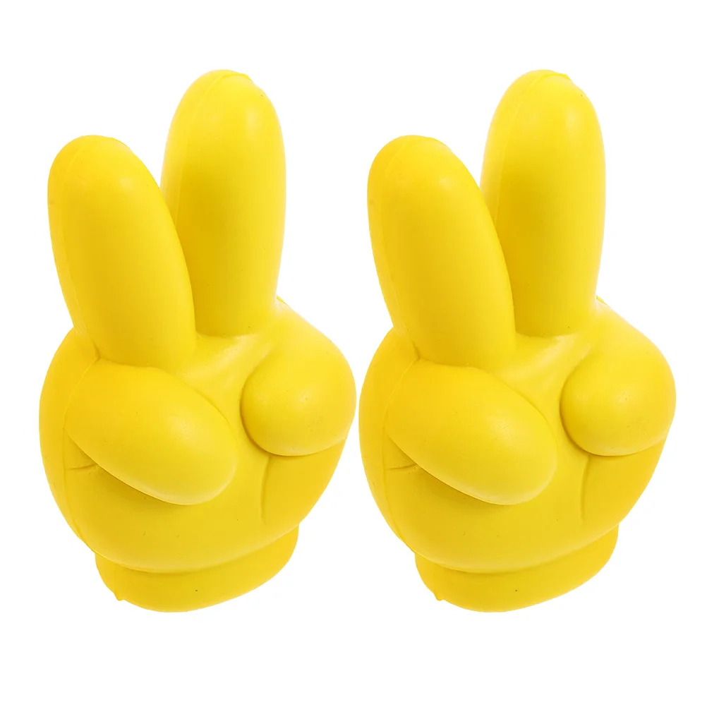 

2Pcs Car Antenna Balls Yellow Creative Exterior Decoration Easy Install Universal Fit Vehicle Antenna Topper Decorative