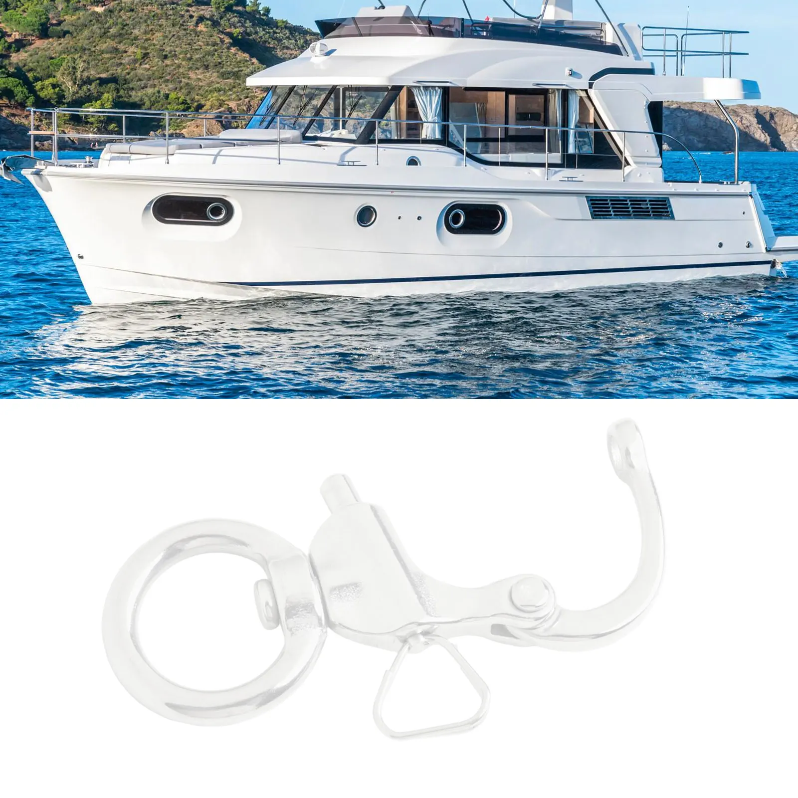 Climbing Trips 2.5 Inch Stainless Steel Shackle Compact Snap Shackle For Climbing Marine Rigging 2.5 Inches Length