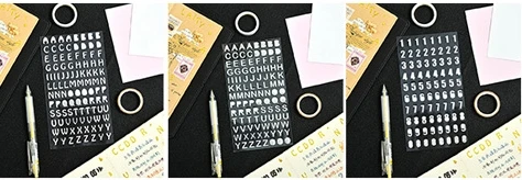 

6 Sheets Letters for Crafts Metallic Number Stickers Bulletin Board Silver