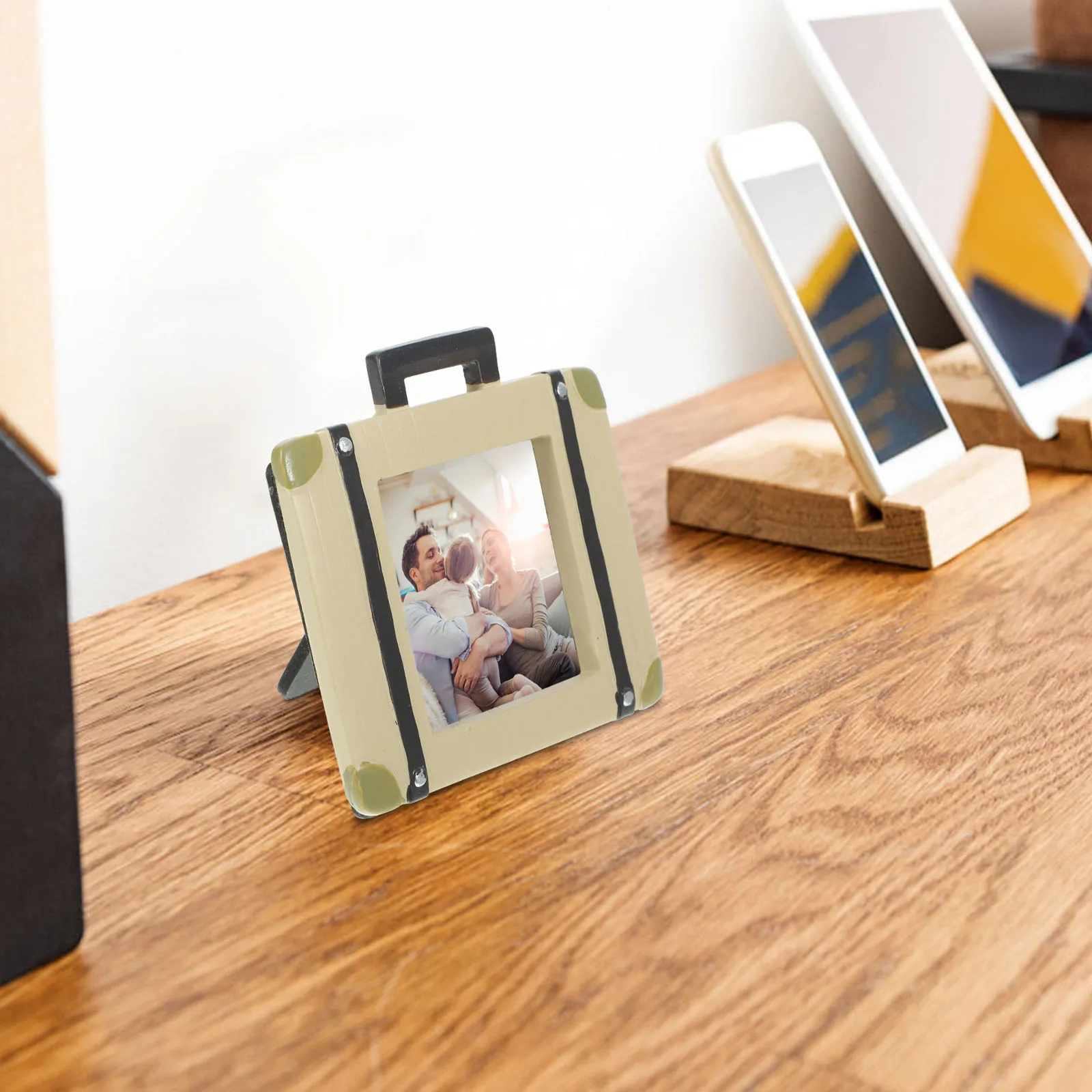 

4 Pcs Suitcase Photo Frame 9 2x8 5 Vintage Home Decor Mini Desk Picture Frames Wedding Ornament Creative Family Gift