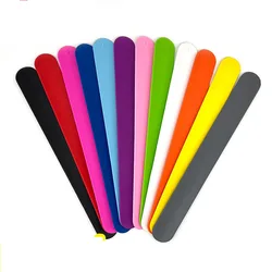 2Pcs Kids Slap Bracelets Flexible Self-Rolling Wristwear Soft Clap Circle Silicone Wristbands Children Toy Gift Bracelet