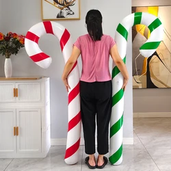 1PC Perimeter 180cm Landing 170cm Inflatable Christmas Canes Decorations Lollipop Balloon Party Bar Atmosphere Props Ornaments
