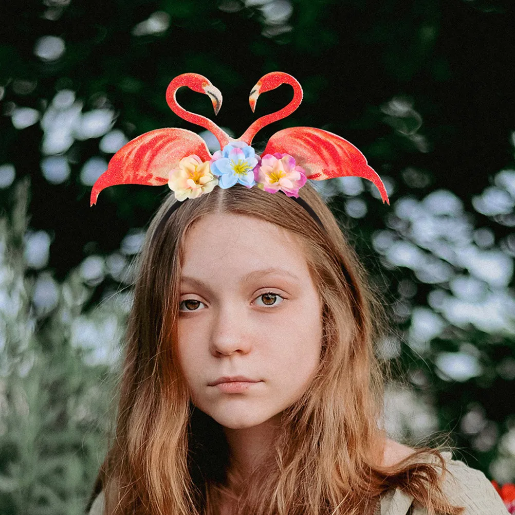 

2Pcs Flamingo Headbands Felt Plastic Party Bopper Headpiece Fun Beach Luau Accessories Flamingo Headband