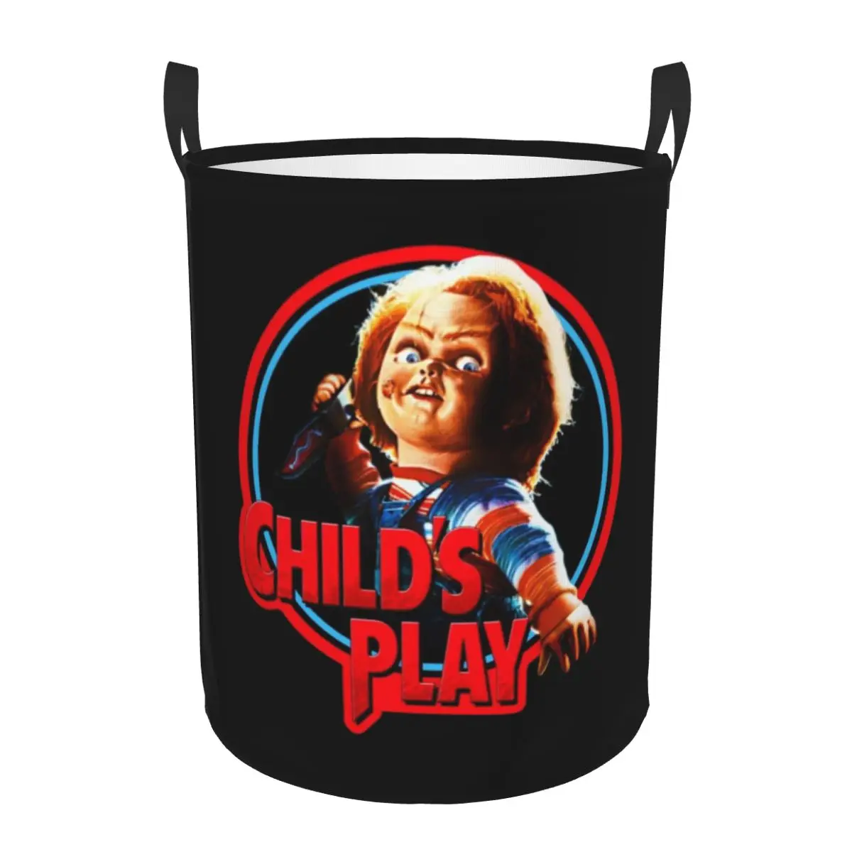 Child's Play Chucky Laundry Hamper Large Storage Basket Horror Movie Kids Nursery Toy Organizer