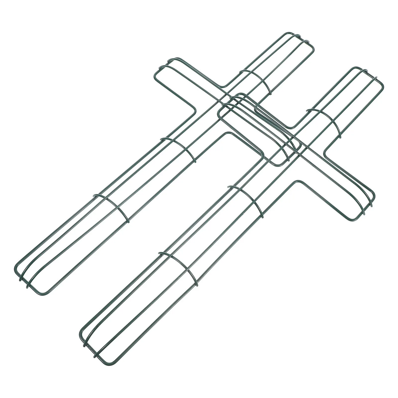 

2Pcs Iron Wreath Frames Cross Shaped Easter Wreath Making Supplies DIY Garland Support Flower Arranging Rack Hanging Holder