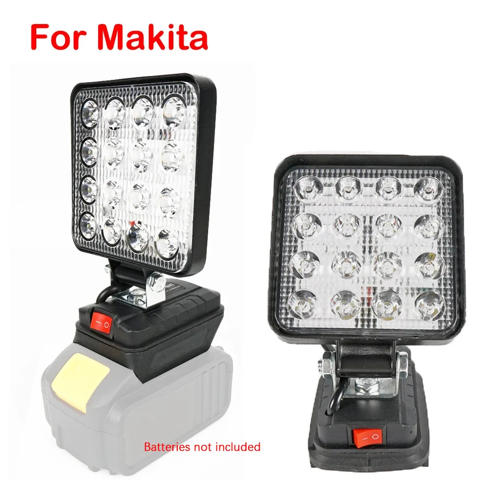 4In ไฟทำงาน LED ไฟฉายตั้งแคมป์แบบพกพาไฟฉายสปอตไลท์กลางแจ้งสำหรับ MAK!เครื่องมือฉุกเฉินแบตเตอรี่18V