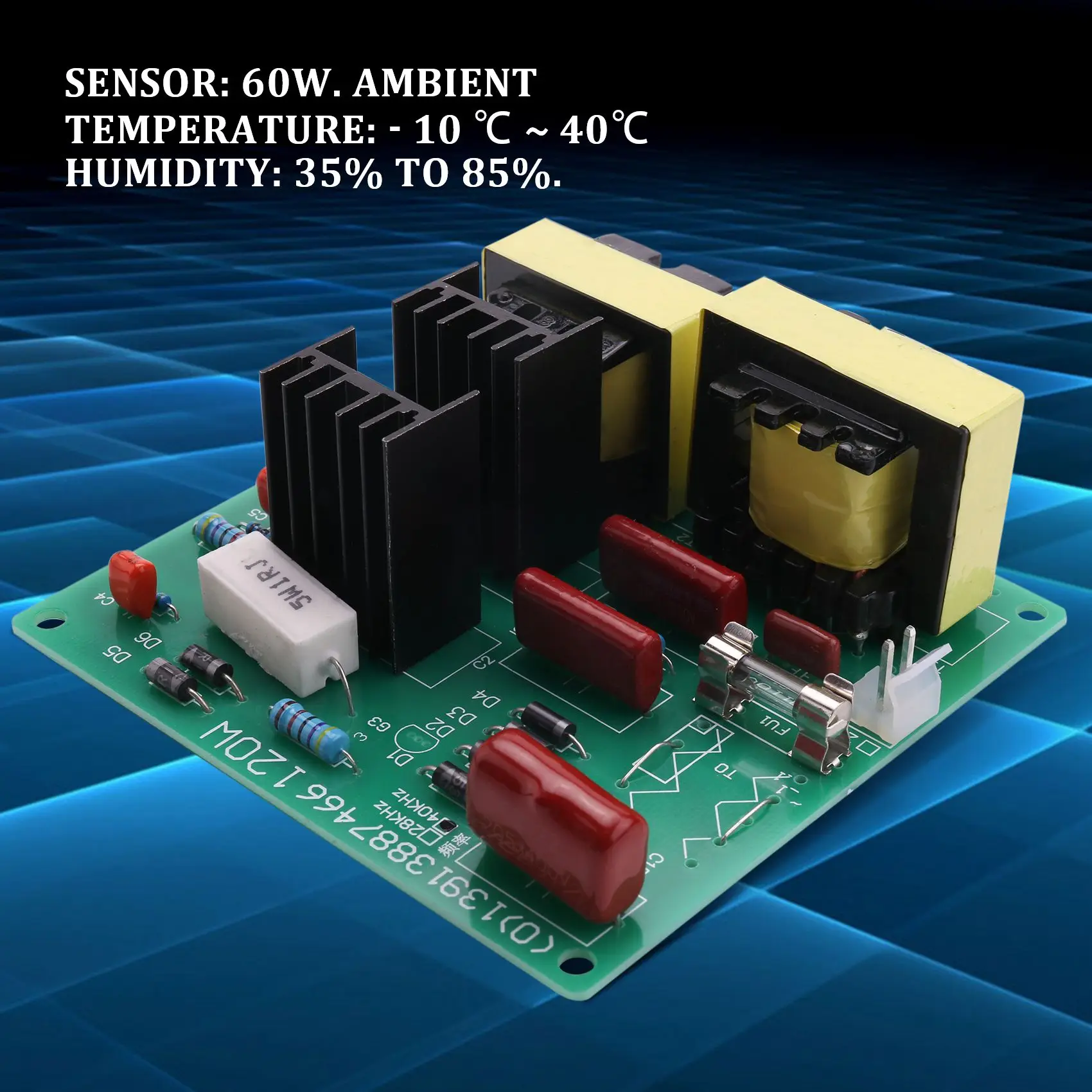 AD41-Ac 110 فولت 100 واط 40 كيلو بالموجات فوق الصوتية الأنظف قرص الطاقة مجلس + 1 قطعة 60 واط 40 كيلو محول للتنظيف بالموجات فوق الصوتية