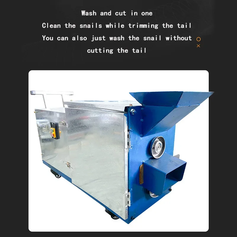 Field snail tail cutting machine snail tail cutting and tail removal machine automatic cutting and washing all-in-one