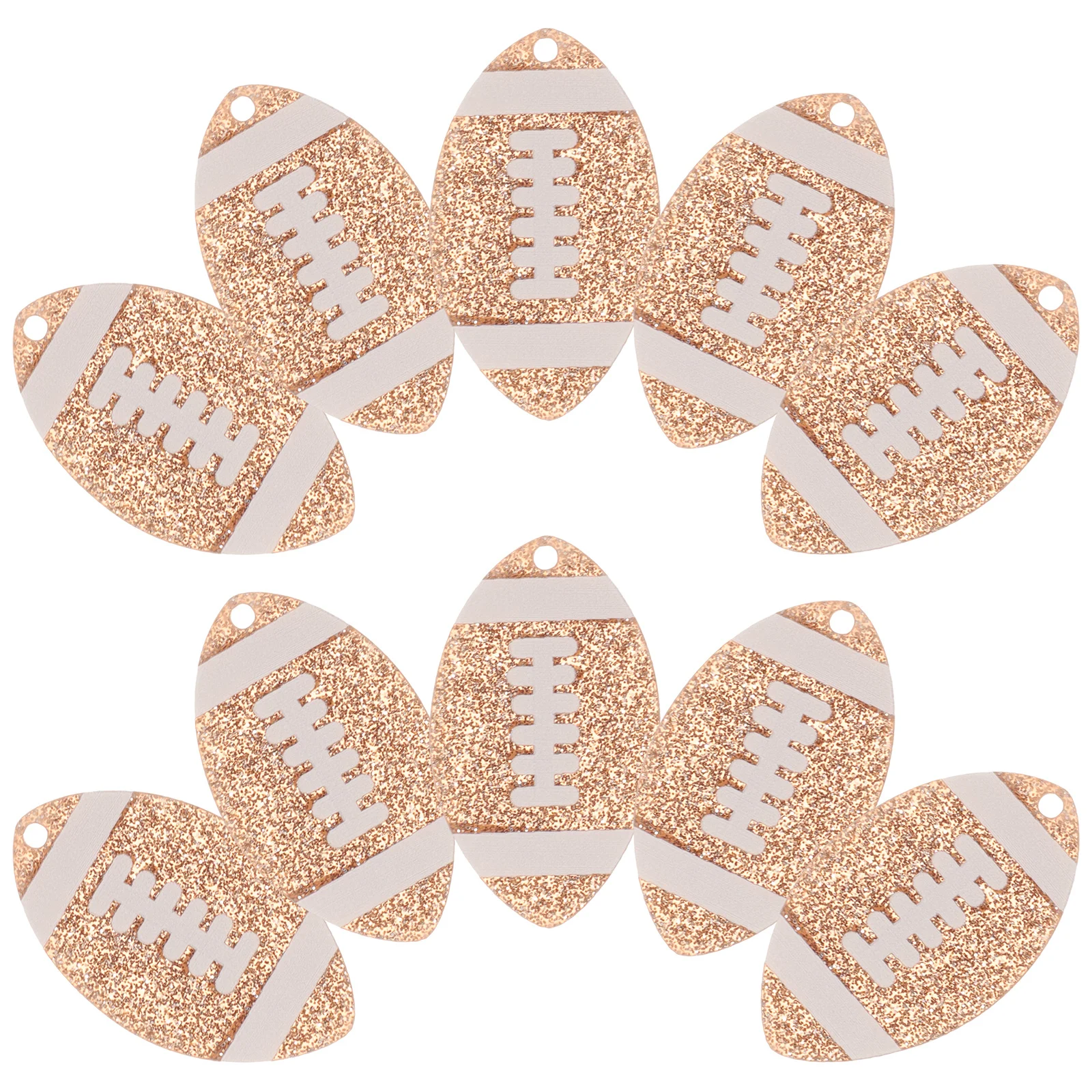 

10Pcs Acrylic Rugby Pendant Charms Exquisite Craftsmanship Jewelry Making DIY Earrings Sports Ball Decor Rugby Charms