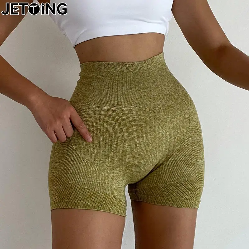 Women High Waist Quick Dry Seamless Tight Workout Pants Exercise Yoga Shorts Fitness Push Up Leggings Gym Sports Shorts