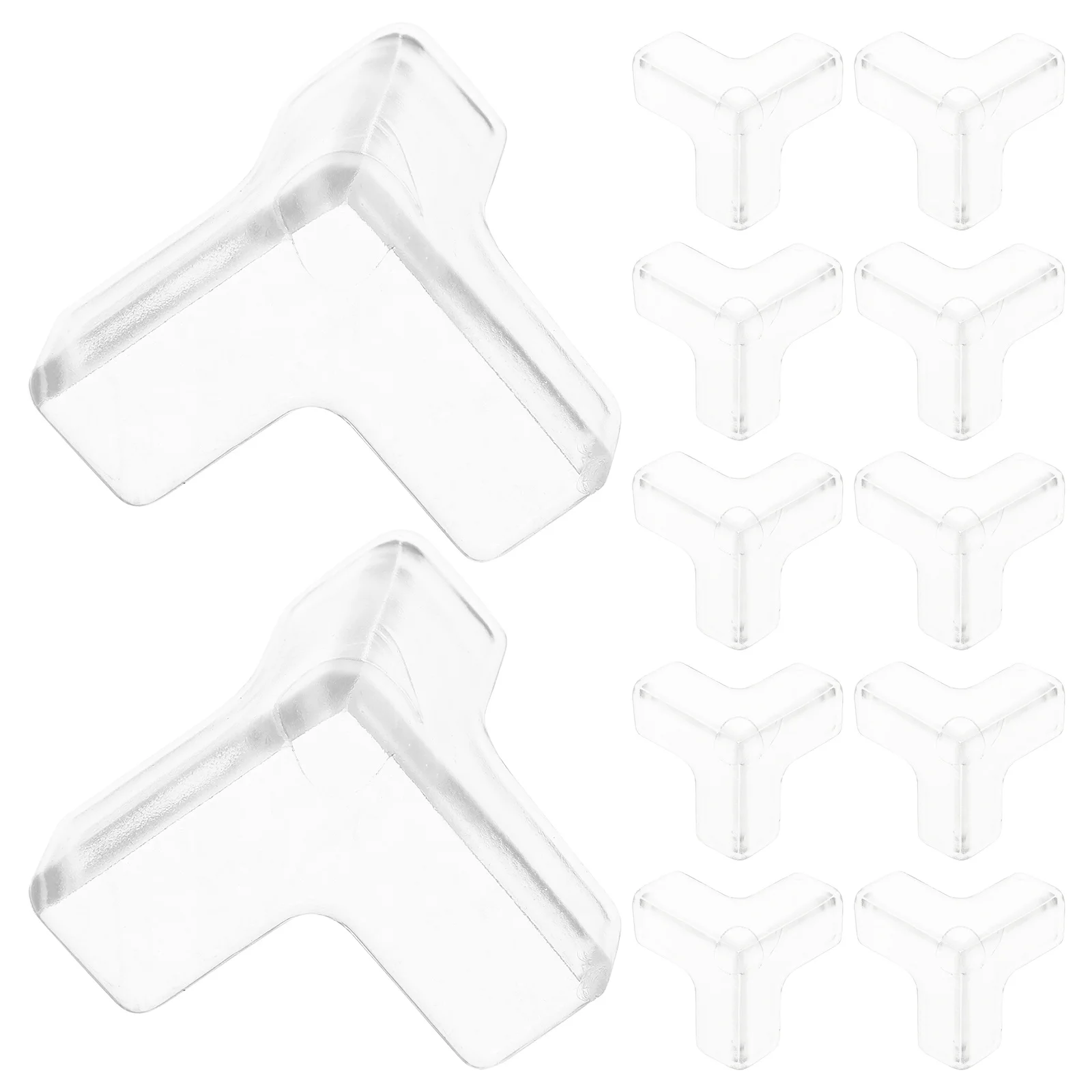 Protectores de esquina transparentes adhesivos, protectores de esquina de muebles adhesivos transparentes acolchados y gruesos, parachoques de seguridad para mesa y escritorio, 16 Uds.