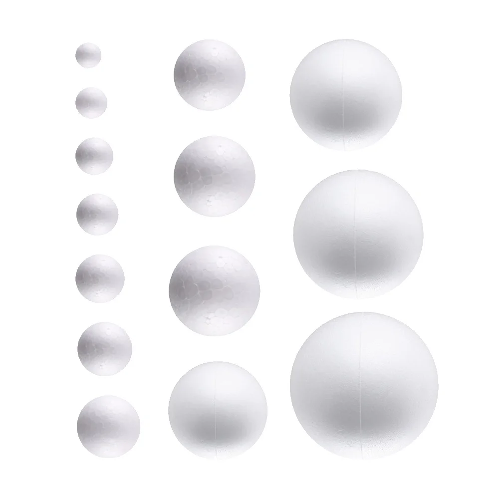 

200pcs Christmas Foam White Round Craft For Kids Diy Painting Ornament Decor Children Educational Art Project Ball Craft Foam