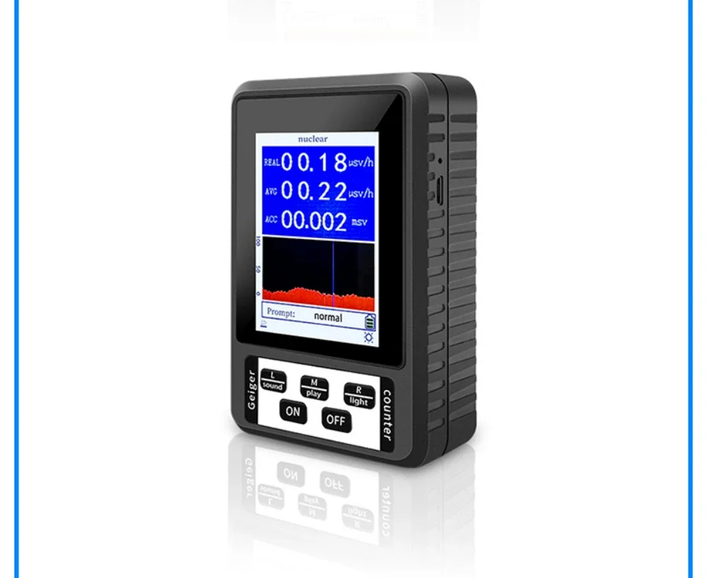 XR-1 Nuklearstrahlungsdetektor mit Farbdisplay - Professioneller Geigerzähler für Beta-, Gamma- und Röntgenstrahlung Persönliches Dosimeter – Detail 9