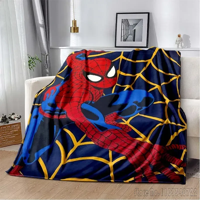 Selimut motif HD Anime Avengers SpiderMan, selimut piknik bepergian, selimut rumah tangga dewasa anak-anak, hadiah selimut