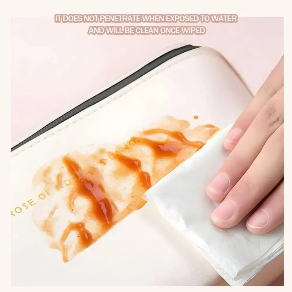 Fashion Portable Tote Makeup Bag Large Capacity Pillow Travel Organizer Bag PU Multi-compartment Cosmetic Bag