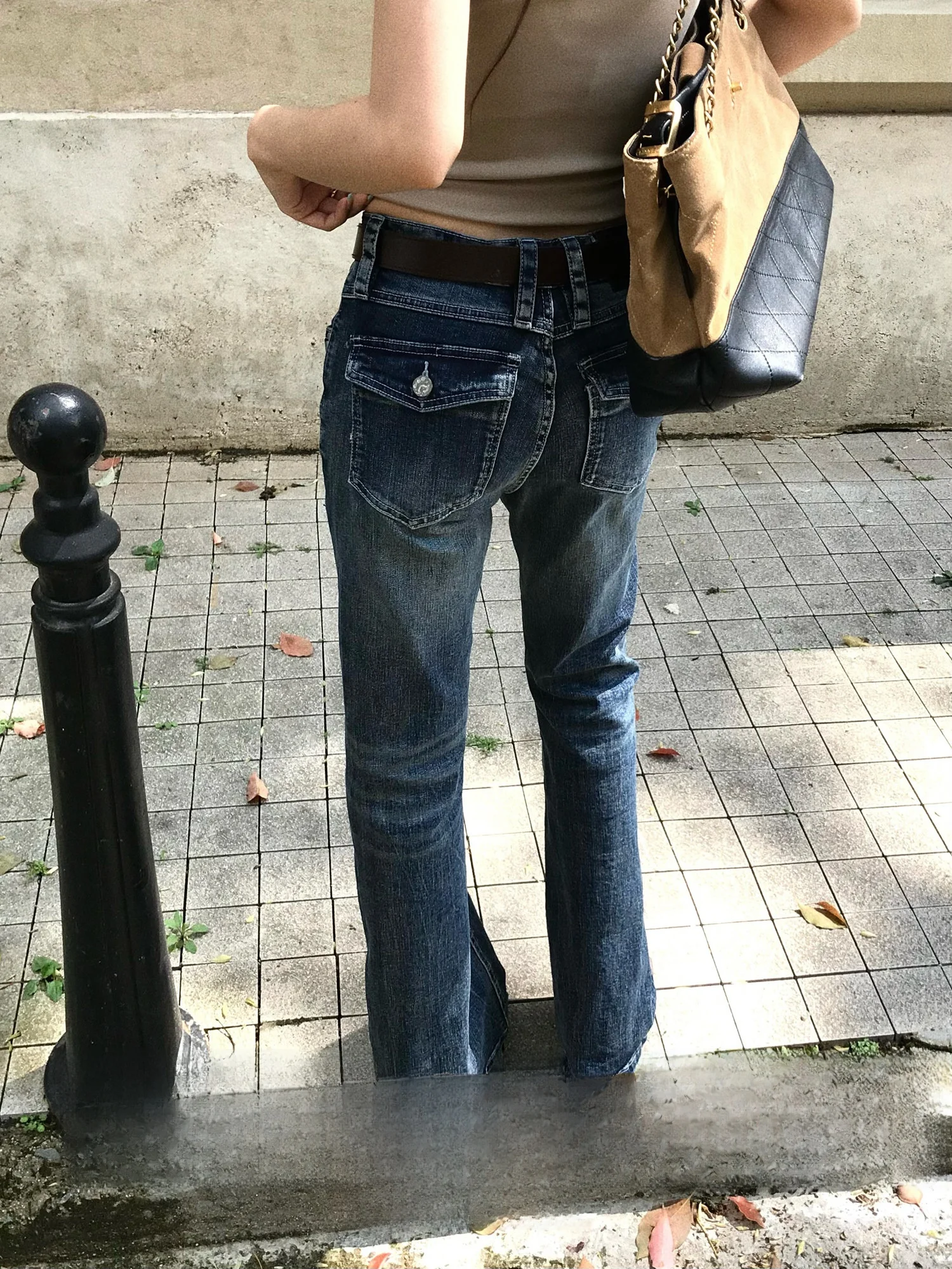 

Новинка: Ультрамодные синие джинсы слим-фит, расклешенные, с высокой талией, из эластичного хлопка, с градиентным узором, для повседневной носки