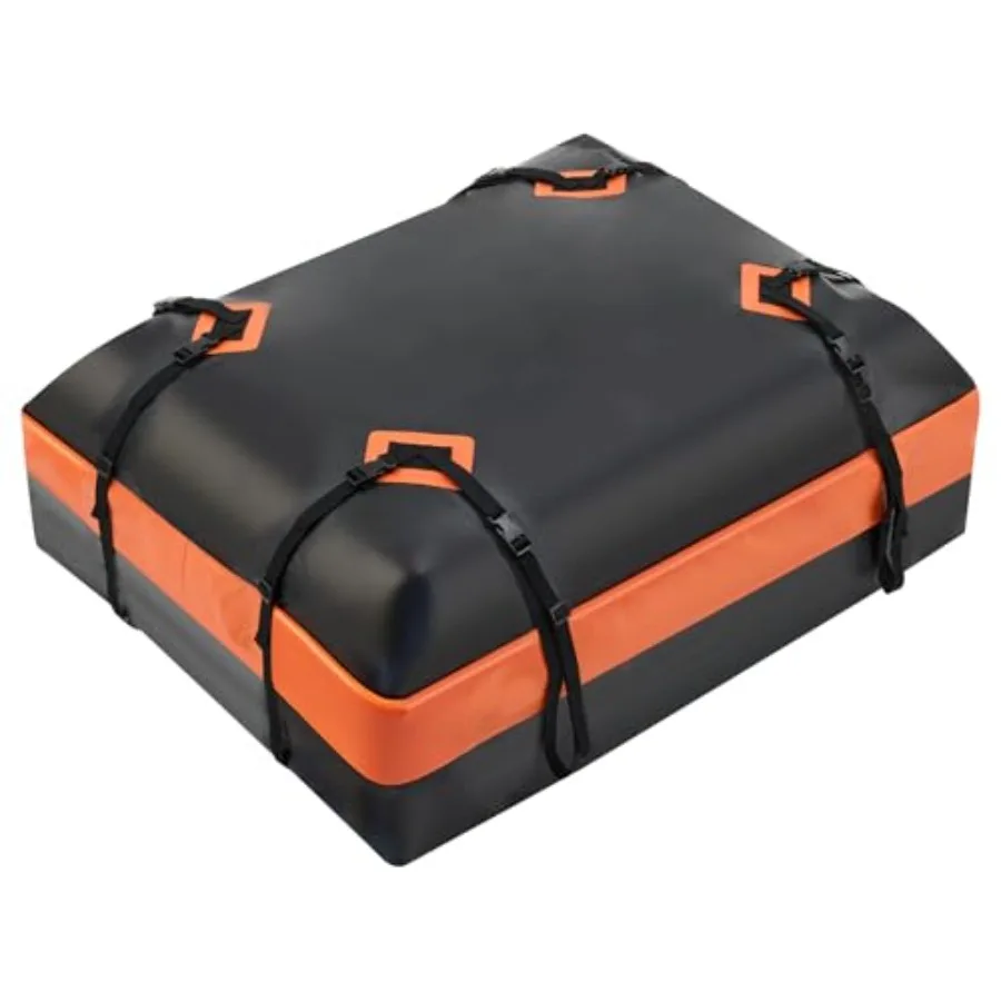 

Car Rooftop Cargo Carrier Bag 15 Cubic Feet Waterproof Polyester Bag in Black with Anti-Slip Mat Reinforced Straps 6 Door Hooks