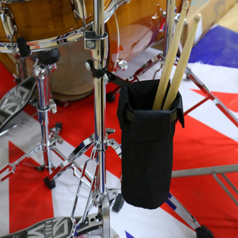 

Drumstick Bag Holder Container for Drum Set Kit Percussion Instrument Accessory Alloy Material Storage Solution