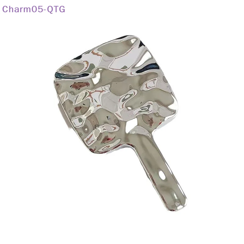 Gorący hit! 1 szt. lusterko do makijażu z galwanizowaną rączką, przenośne, okrągłe lub kwadratowe, ręczne, rozmiary S/M/L.