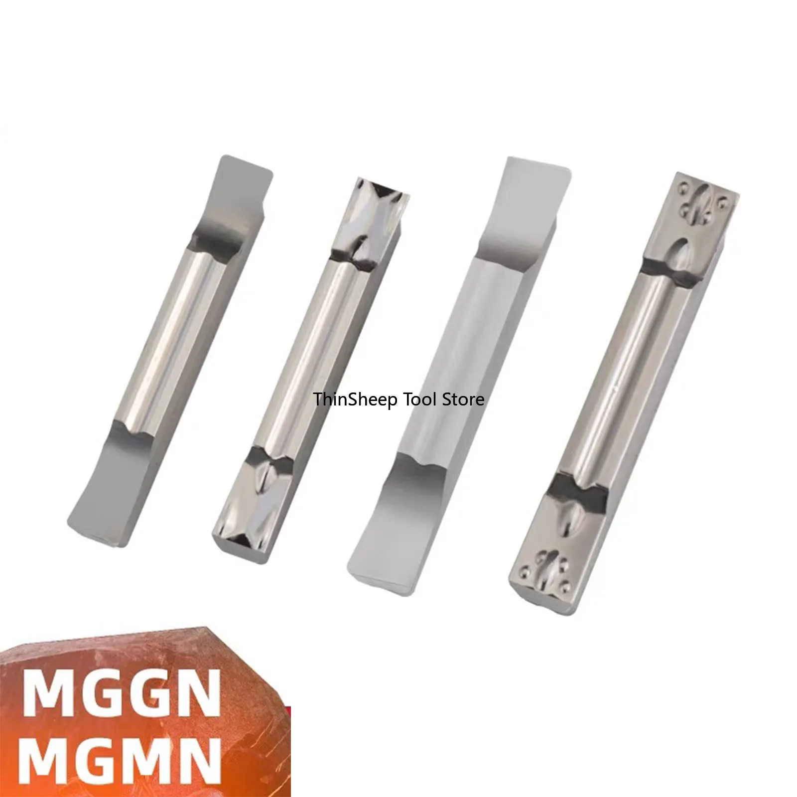 

10PCS MGMN150-G MGGN200 Grooving Cut Inserts Blade Copper Aluminum Wood CNC Lathe External Turning Tool End Milling Cutter