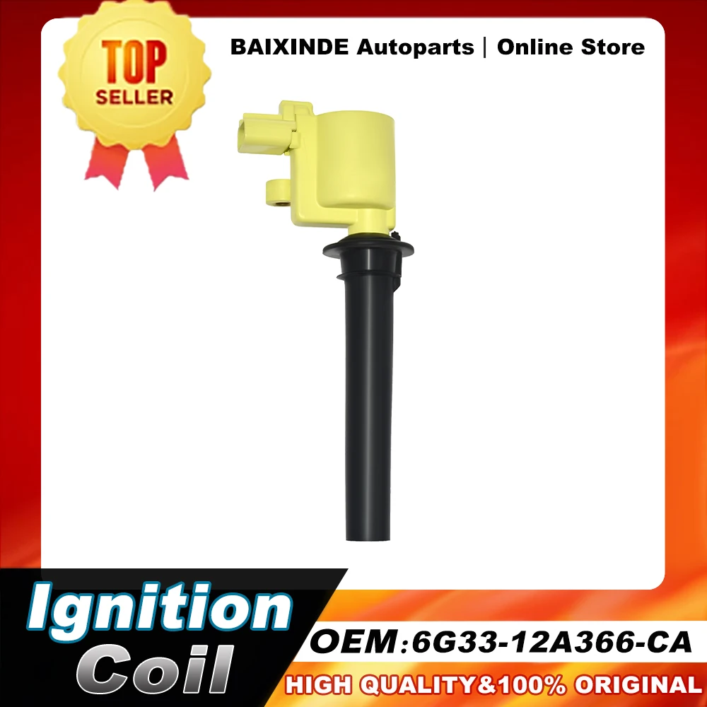 1/8 PCS Yellow OEM 6G33-12A366-CA 6G3312A366AA Ignition Coil For ASTON MARTIN VANTAGE V8  Auto Car Accessories