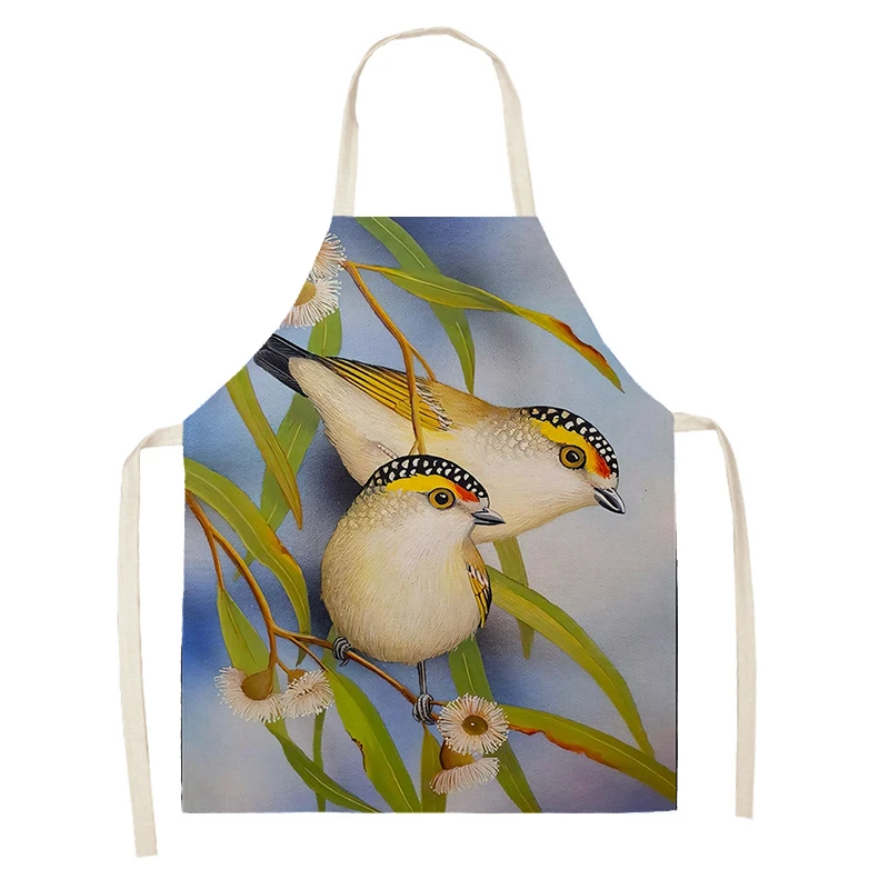 Women's kitchen apron Natural and Animal Styles Restaurant chef barber barman waterproof apron for menand child painting apron