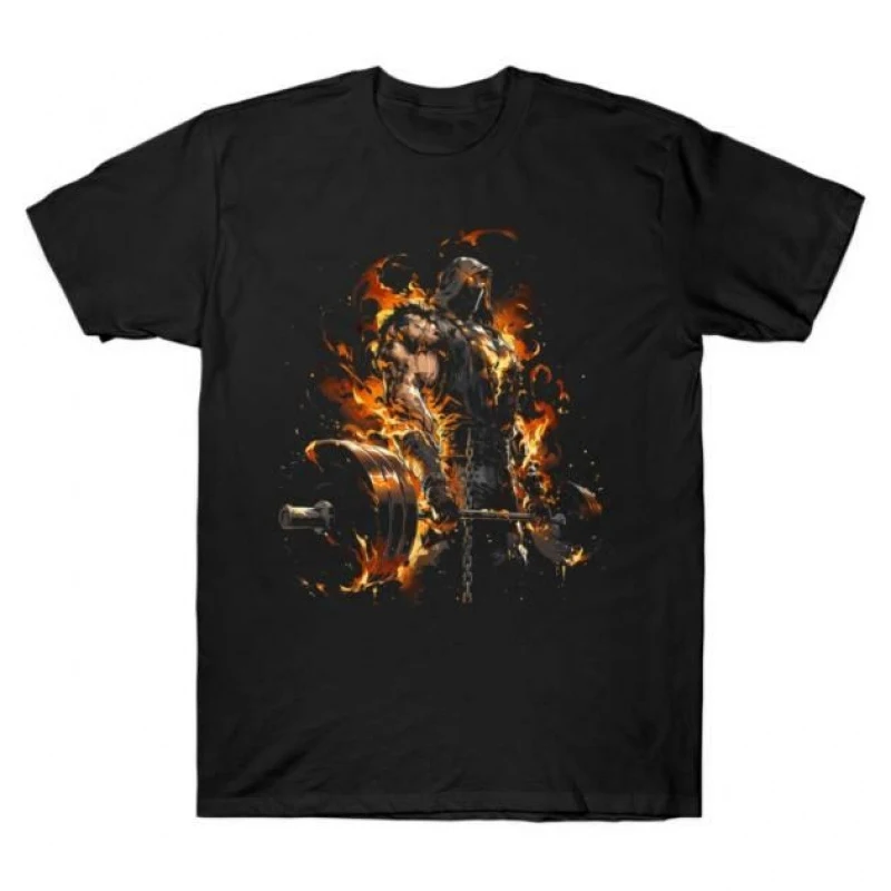 Scorpion MK 90's Video game Mortal Kombat Gift tee for gamer 100% cotton Men's Short Sleeve Graphic T-Shirt All size tops S-6XL