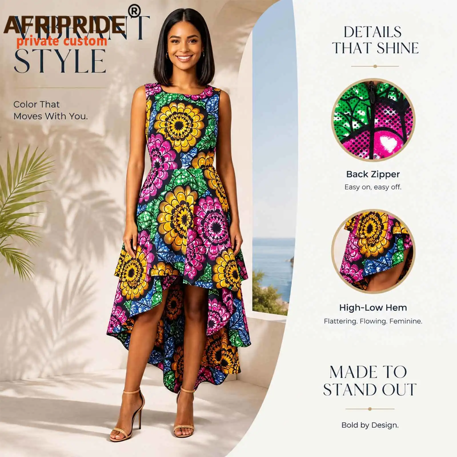 African Dresses for Women Dress Plus Size Vintage Maxi Dress Ankara Print Dashiki Clothing Autumn Dress AFRIPRIDE A722582