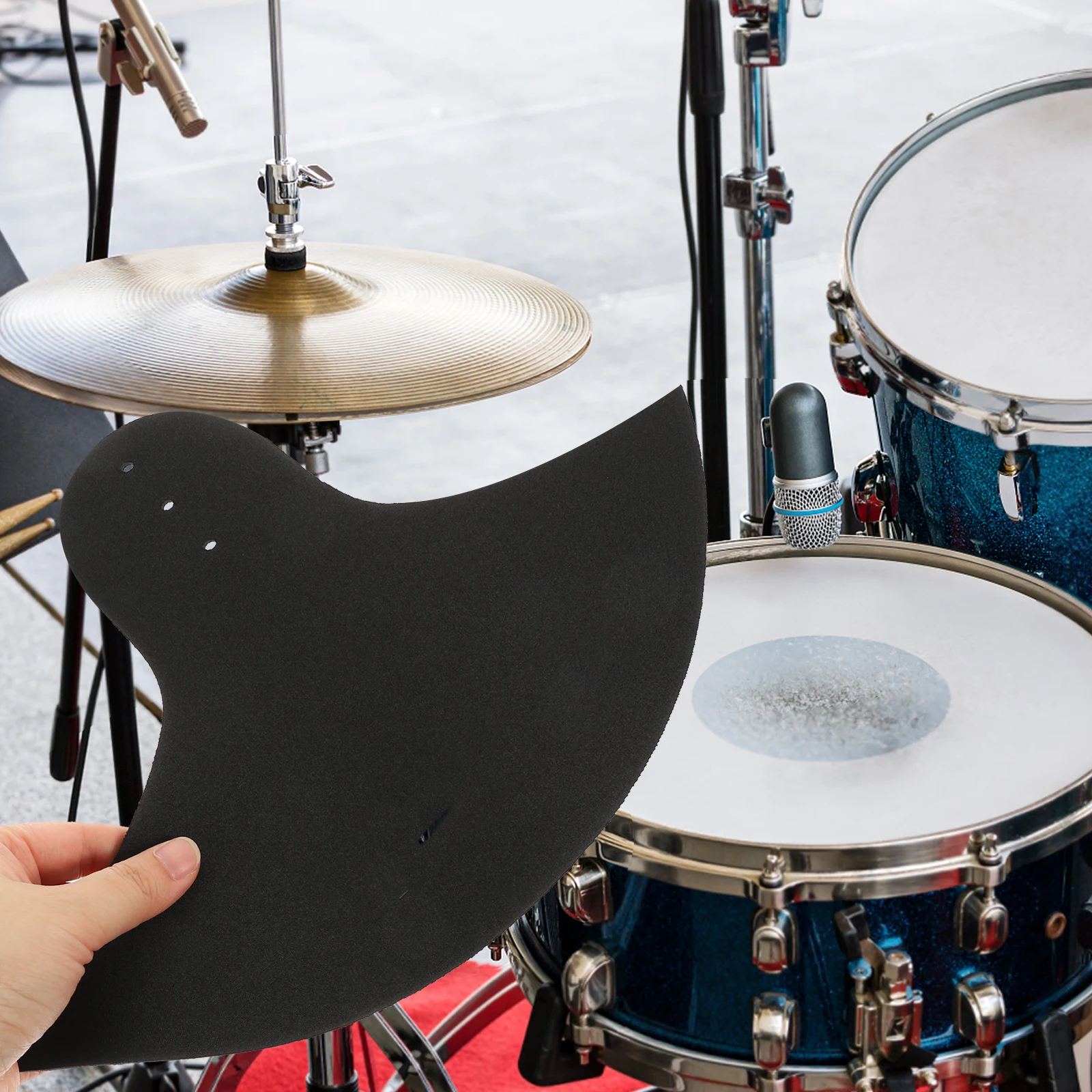 

2pcs Cymbal Mute Black Mute Replacement Hat Accessories Drum Practice Muffler Dampening Pads Sound Control Tone