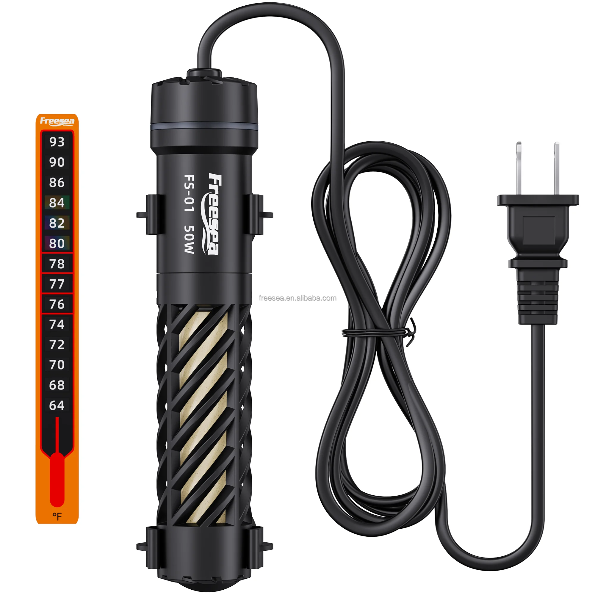 Bestseller 25W/50W/100W Small Aquarium Heater for Tropical Fish Cold Weather with Overheat Protection