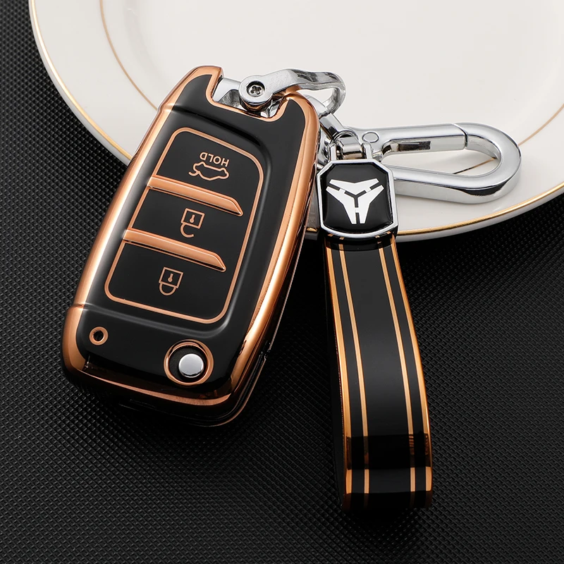 

TPU Car Flip Key Case Cover for Hyundai i30 i35 i40 Elantra Solaris Tucson KONA Genesis Santa Fe Azera Key Shell Fob Protector