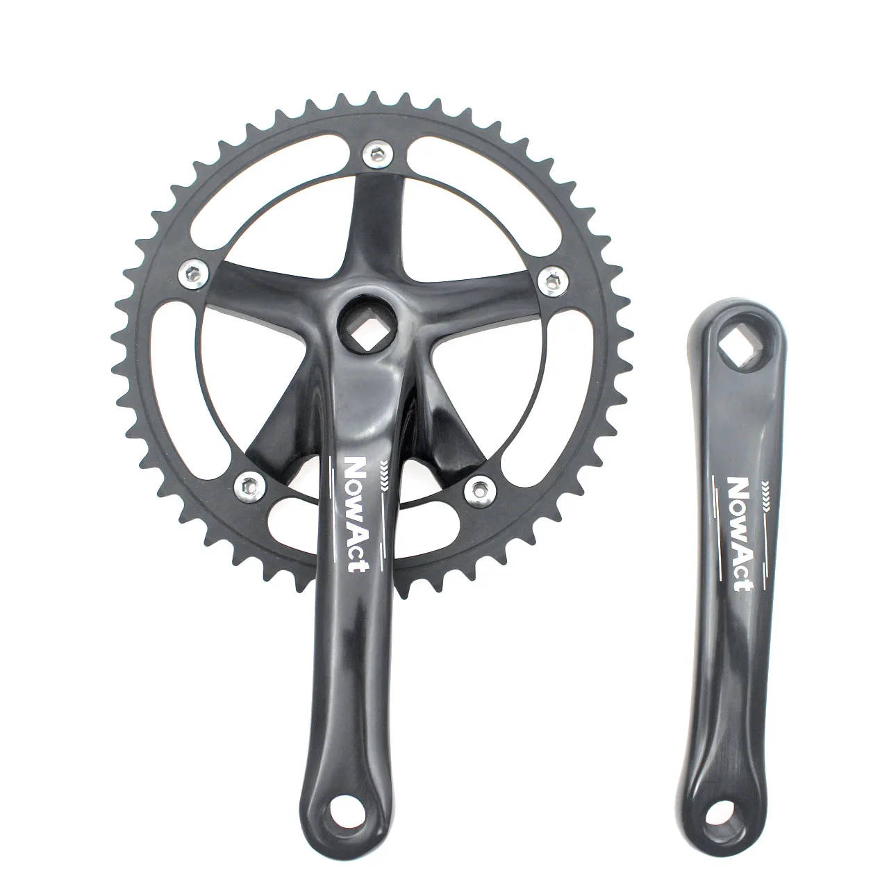 NowAct Fixed Gear Crank 48T 170mm BCD144mm Alumniun Alloy Crankset Single Speed Fix Gear Bicycle TRACK BIKE Chainwheel