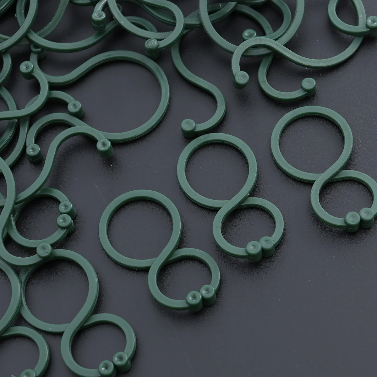 

100 Pcs Gourd Circle Support of Plants for Vegetable Garden Flowers Clips Green Leaf
