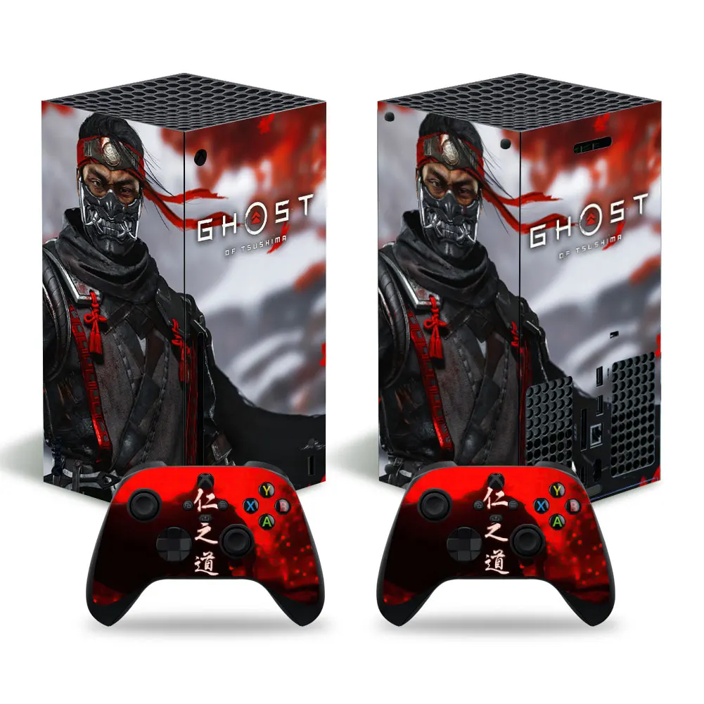 

Ghost Style Skin Sticker Decal Cover for Xbox Series X Console and 2 Controllers Xbox Series X Skin Sticker Viny