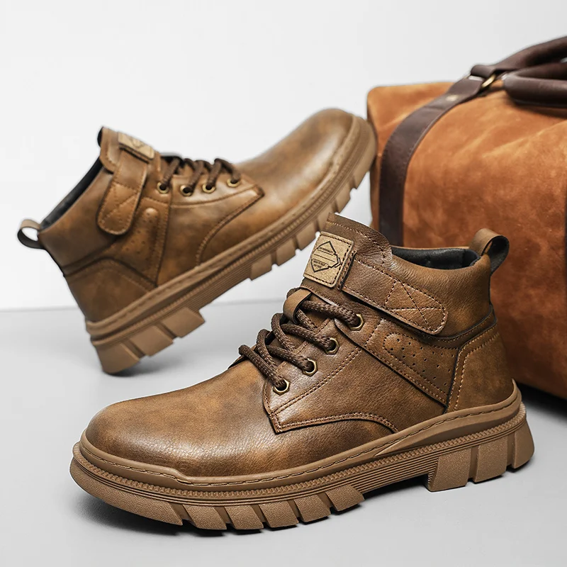 

Осенне-зимняя мужская кожаная обувь. Классический повседневный стиль. Лидер продаж. Молодежная обувь высокого качества в стиле ретро. Новинка.