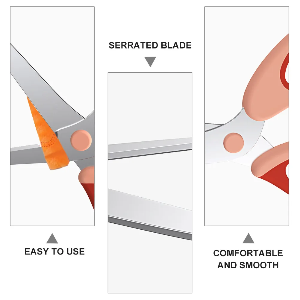 

Baby Food Scissors Portable Stainless Steel Ergonomic Serrated Blades Non-Slip Durable Safe for Kids Infant Healthy