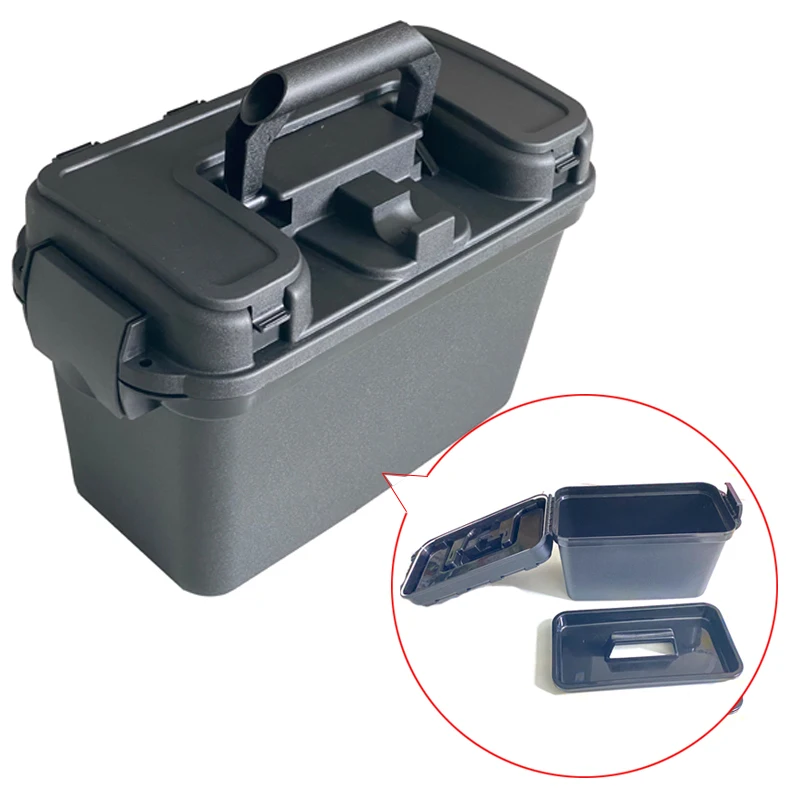 Scatola di munizioni in plastica contenitore in stile militare-lattina leggera ad alta resistenza-accessori per munizioni custodia per casse tattica Bullet-Box