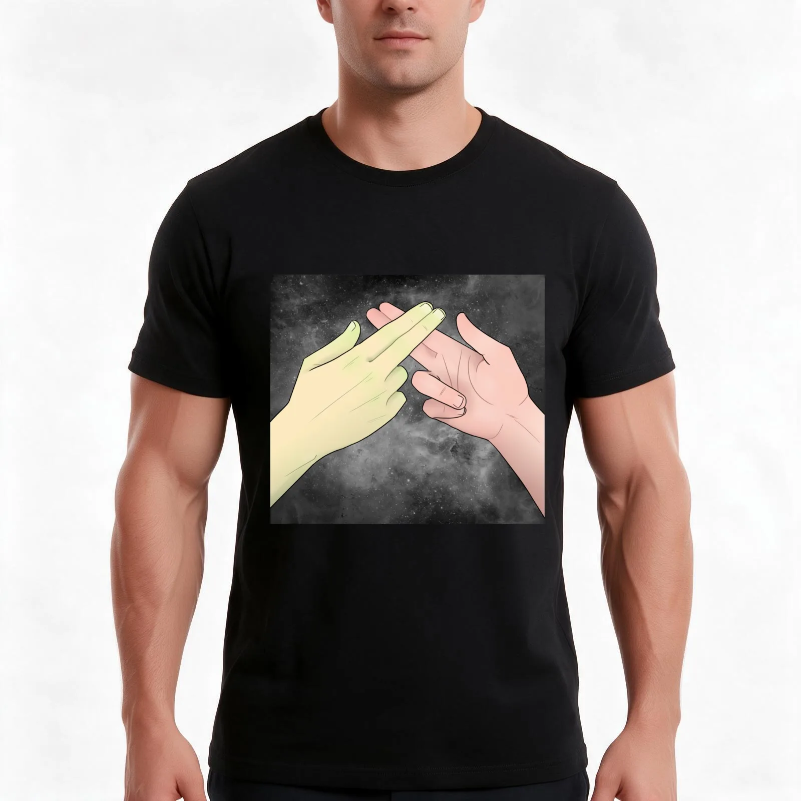 Vulcan kiss (ver. 1) T-Shirt, Summer Casual Cotton Tee, Oversized Streetwear Tops, Vintage Graphic Print, Loose Fit Short Sleeve