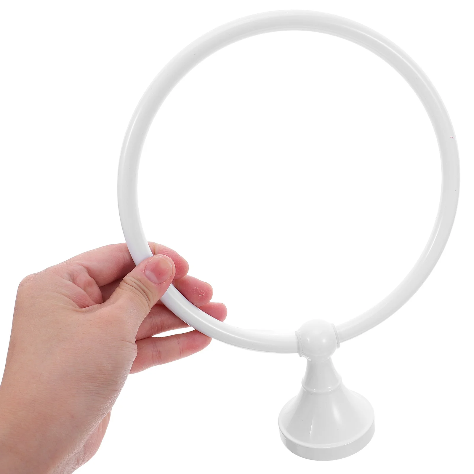 

Brass Material Round Towel Ring Bathroom Hanging Towel Rack Brushed Old Style Suitable for Home Hotel School