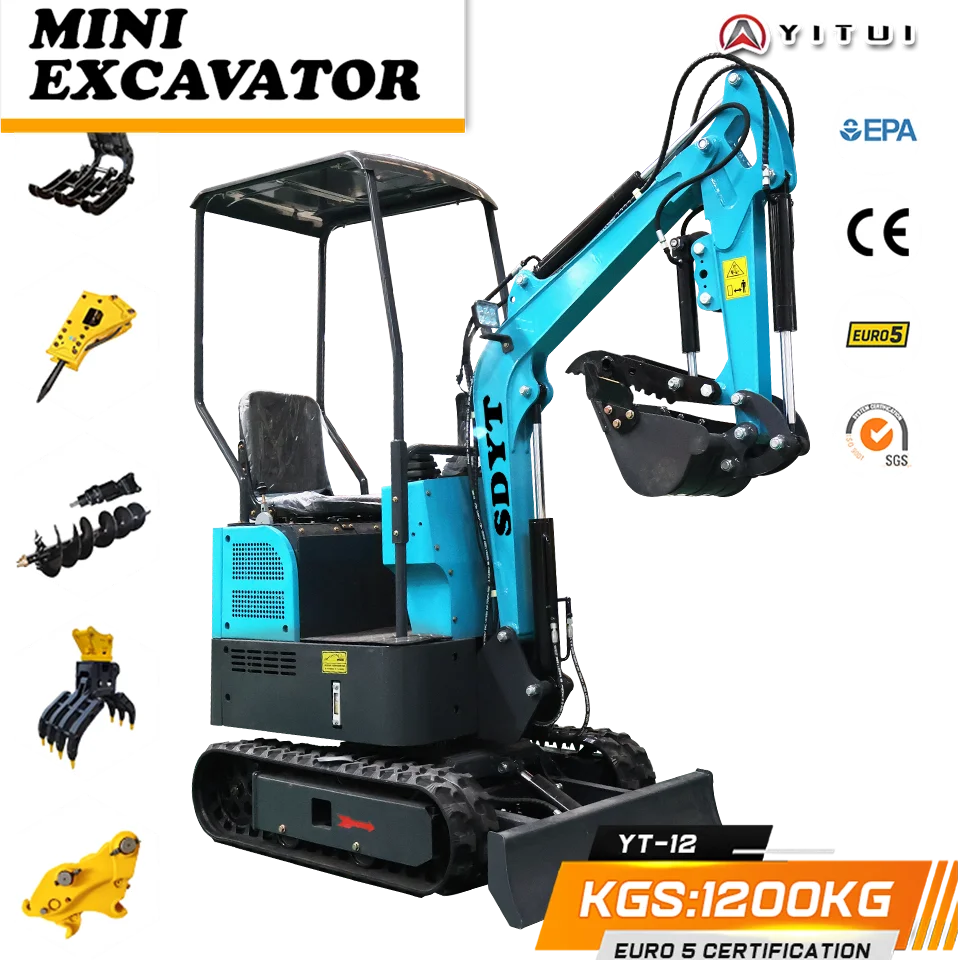 Air Conditioned Warm Cab Mini Excavator Kubota Engine Ce Epa Mini Excavator Supports Customized Price